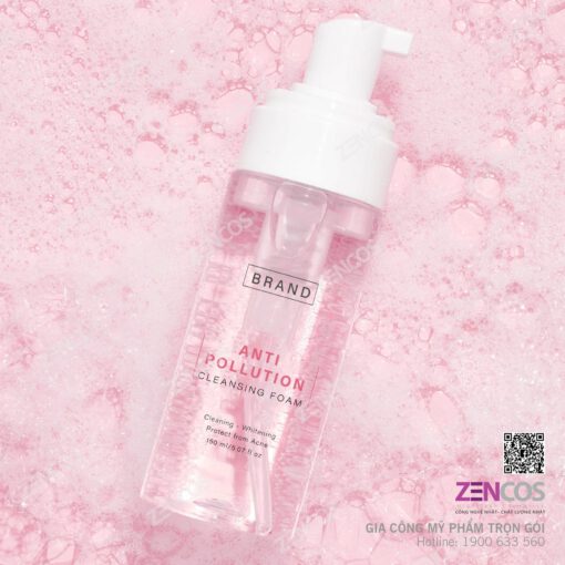 Gia công sữa rửa mặt bung bọt ngăn ngừa ô nhiễm anti-pollution cleansing foam